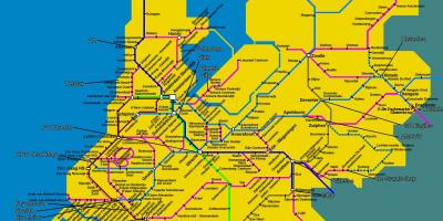 A vonat térkép Holland
